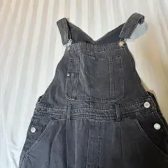 ブラック デニム サロペット オーバーオール