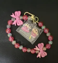 クレヨンしんちゃん アクリルキーホルダー ビーズチェーン 松本かれんのサムネイル