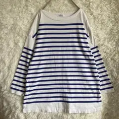 グローバルワークスGLOBAL WORK 長袖カットソー ブルーストライプ