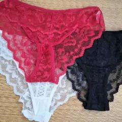 Lサイズ 3枚セット 後ろ編上げ風