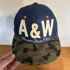 A&W Okinawa デニム迷彩キャップ