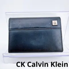 【Calvin Klein（カルバンクライン） 名刺入れ ネイビー レザー】