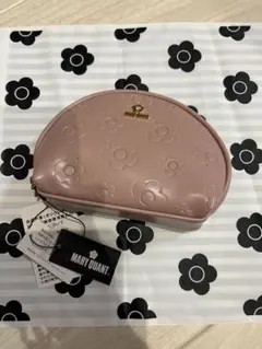 MARY QUANT 花柄エンボス ドーム型ポーチ