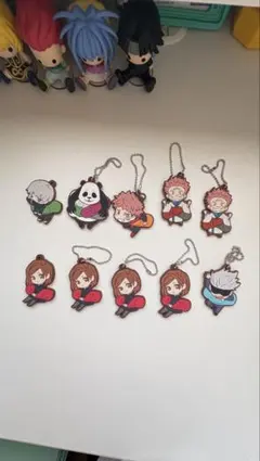 呪術廻戦 ラバーストラップ 6種、10個セット