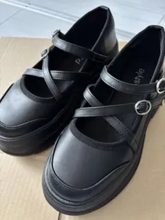 メリージェーンシューズ　シューズ　厚底　ローファー　バレースニーカー