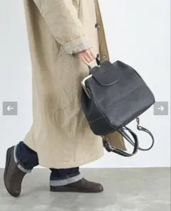 kanmi★カンミ３WAY「mukurino がま口 3WAYリュック」ブラック