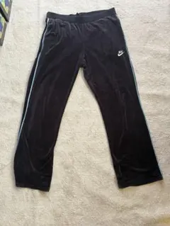 00s NIKE ナイキ ベロア フレア パンツ ライン トラックパンツ XL