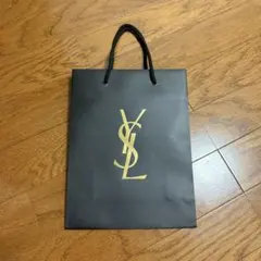 YSL ショッパー袋 黒 ゴールドロゴ