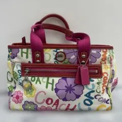 COACH コーチ　デイジーフローラル　ナイロンハンドバッグ