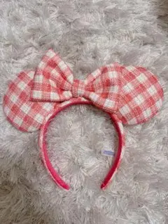 ディズニー カチューシャ チェック柄 ミニー