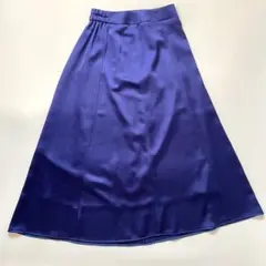 ロートレアモン　パープル サテン フレアスカート