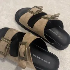 AMERICAN HOLIC ダブルベルトサンダル ベージュのサムネイル