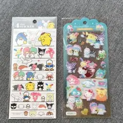 【正規品】　ドロップジェリーシール　4サイズステッカー　サンリオ　2点セット