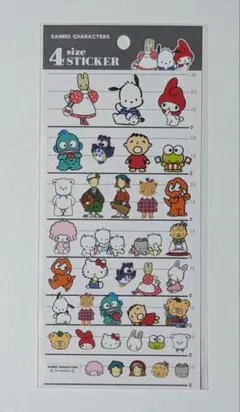 サンリオキャラクターズ　４サイズステッカー