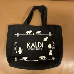 KALDI COFFEE FARM【カルディ】トートバッグ 黒 猫デザイン