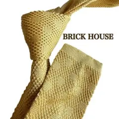 BRICK HOUSE ブリックハウス　イエロー　黄色　ドット柄　ニットネクタイ