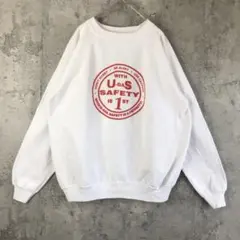 た*わ様 A4534古着　スウェット　ホワイト　90s Y2K