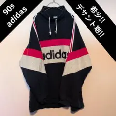 【希少】90s adidas デサント期 ハイネック スウェット トレーナー