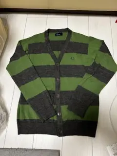 FRED PERRY ボーダー カーディガン Lサイズのサムネイル