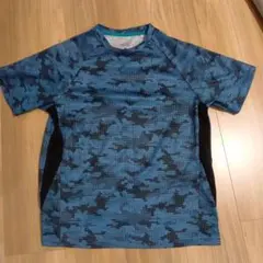 美品 幾何学模様 ドット 迷彩柄 ラグランスリーブTシャツ M