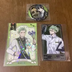 ツイステ マレウス 制服 缶バッジ セベク おめかしバースデー ポストカード