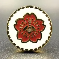 【純銀製】納貯法施行50周年記念章 ピンバッジ 梅と蜂 刻印あり Silverのサムネイル