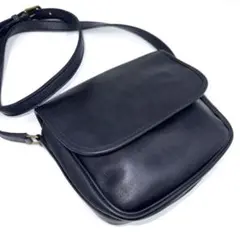 ✨美品✨ COACH コーチ ヴィンテージ ショルダー レザー ネイビー 80s