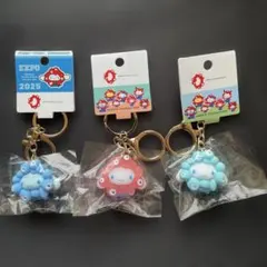 シナモロール ミャクミャクなりきりキーホルダー クリア+推し+パステル 3種