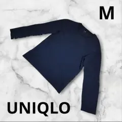 『UNIQLO』メンズ ソフトタッチクルーネックT（長袖） M ブルー