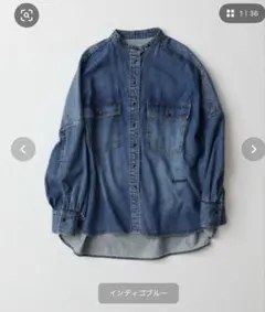 2025年最新】ヴィンテージライクデニムバンドカラーシャツ
