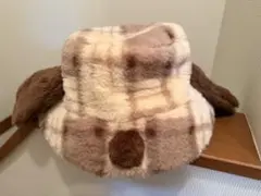 USJ　スヌーピー　犬耳付きファー　フリースバケットハット美品