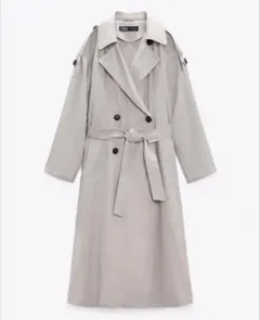 ✨美品✨ZARA ベルト付きトレンチコート XS グレー