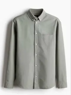 H&M ライトグレー レギュラーフィットシャツ Sサイズ