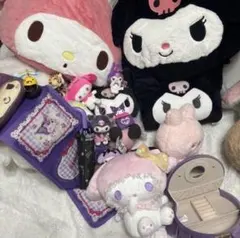 マイメロディ・クロミ ぬいぐるみ・ラグセット