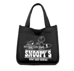 新品未使用　スヌーピー トートバッグ ブラック　キャンバス生地　 SNOOPY