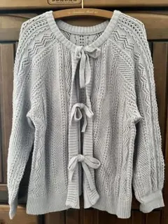 Samansa Mos2 ニットカーディガン パープル