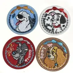 ディズニー　刺繍ステッカー　4点セット