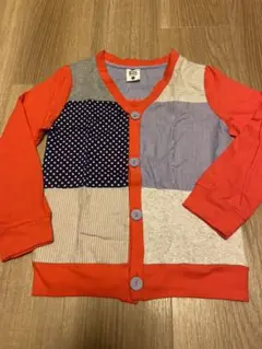韓国 子ども服 パッチワークデザイン カーディガン 110cm