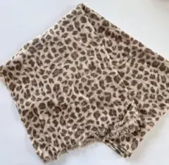 【ストール】オンワード樫山 毛100% ヒョウ柄 レオパード 大判