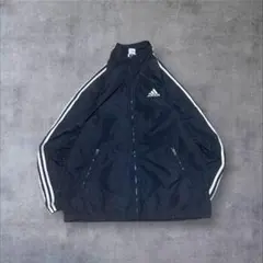 00s アディダス ナイロンジャケット L 黒 テック系 Y2K ストリート
