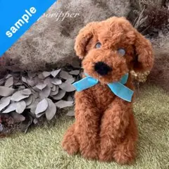 【sample】　あみぐるみ　オーダーメイド　ぬいぐるみ　トイプードル　犬のサムネイル