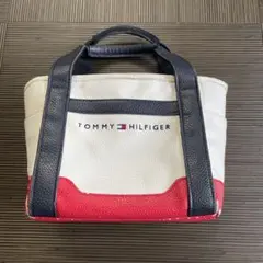 【早い者勝ち】TOMMY HILFIGERトートバッグホワイト/レッド/ネイビー