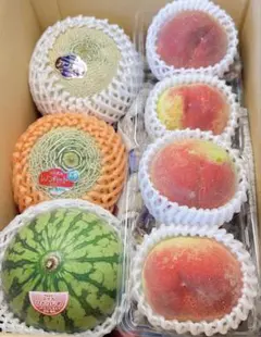 식품 비교 세트, 피치, 스몰, 수박, 스위트, 엑설런트, 레논 레드 멜론, 안데스 멜론