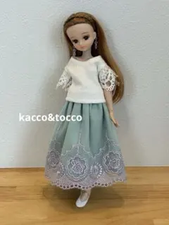No.4487ハンドメイド22cmドール服 2点セット（ピアス付き） - メルカリ