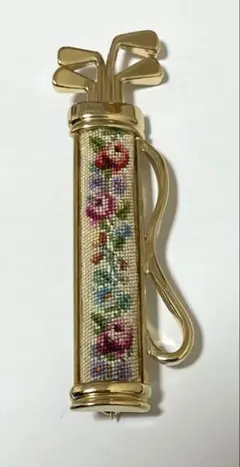 ゴルフモチーフ 刺繍ブローチ