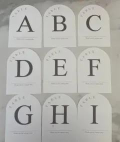 【即送】【テーブルナンバー】 A〜I 木製クリップスタンド10個付き