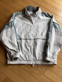 adidas フルジップジャケット グレー/ブルー
