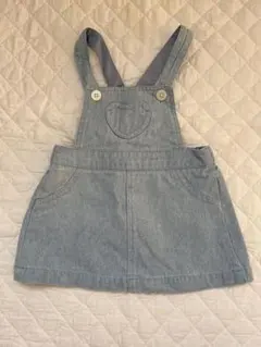 petit main デニム風サロペットワンピース 80