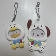 【サンリオ】フォトバッチ付きマスコット ペックル ポチャッコ