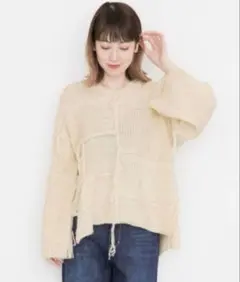 KBFパッチワークフードBIGニット